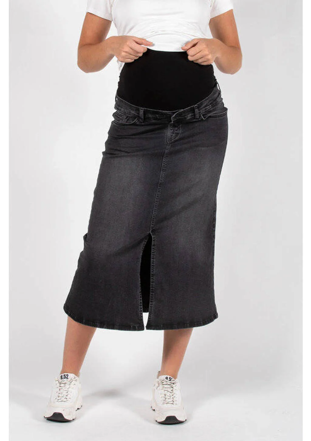 LOVE2WAIT zwangerschaps spijkerrok grey denim