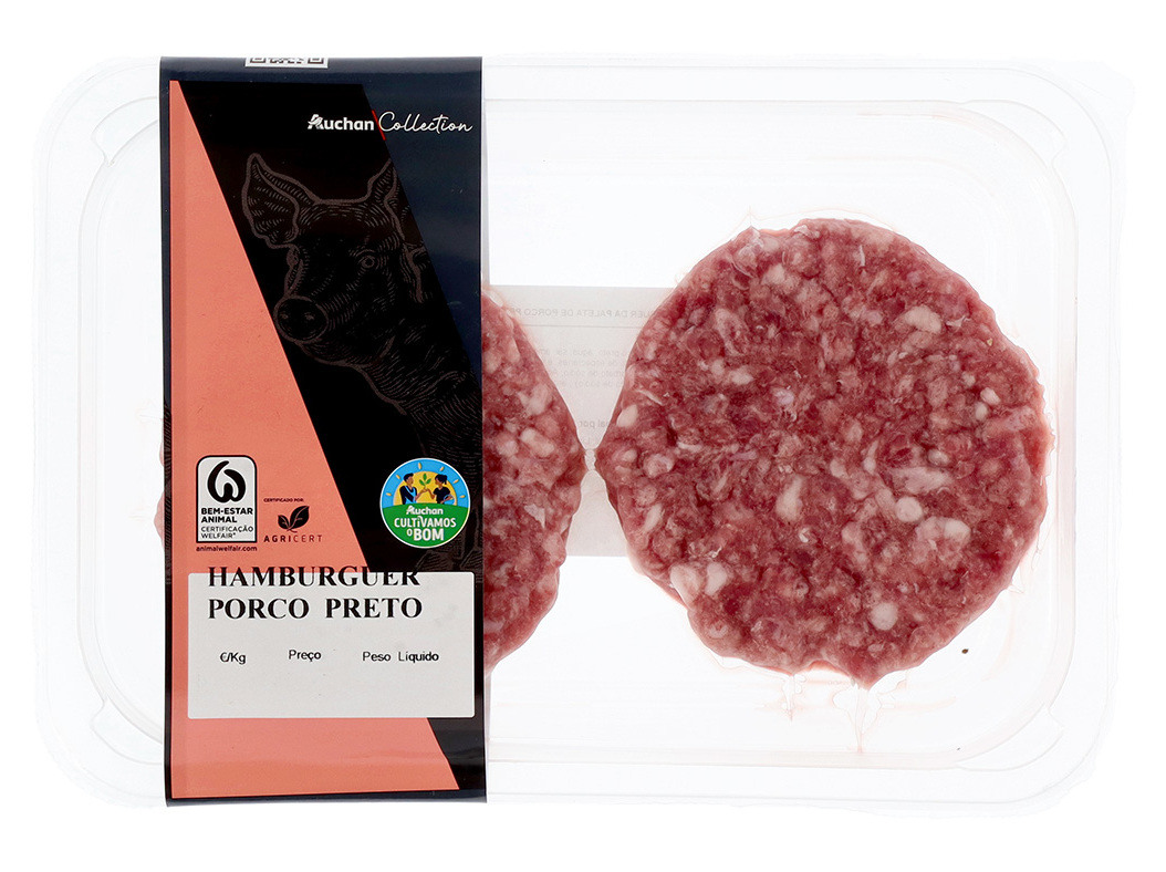 HAMBURGUER DA PALETA PORCO PRETO AUCHAN CULTIVAMOS O BOM 200GR