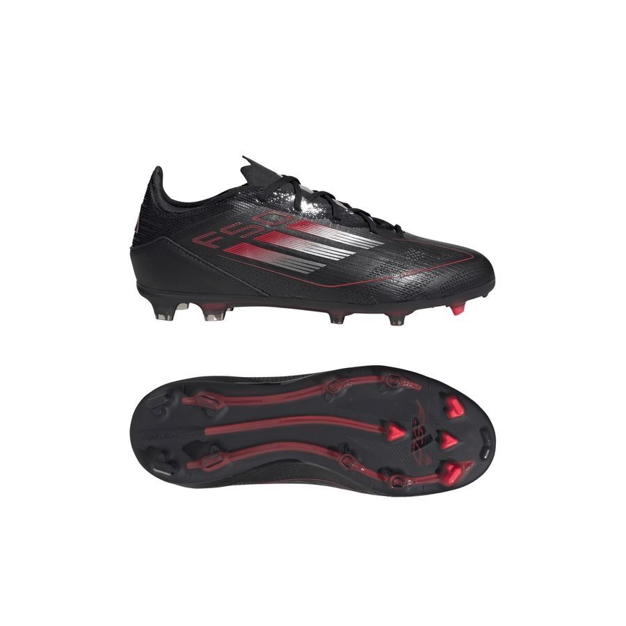 adidas F50 Elite FG Stealth Victory - Noir/Argenté/Lucid Red Enfant