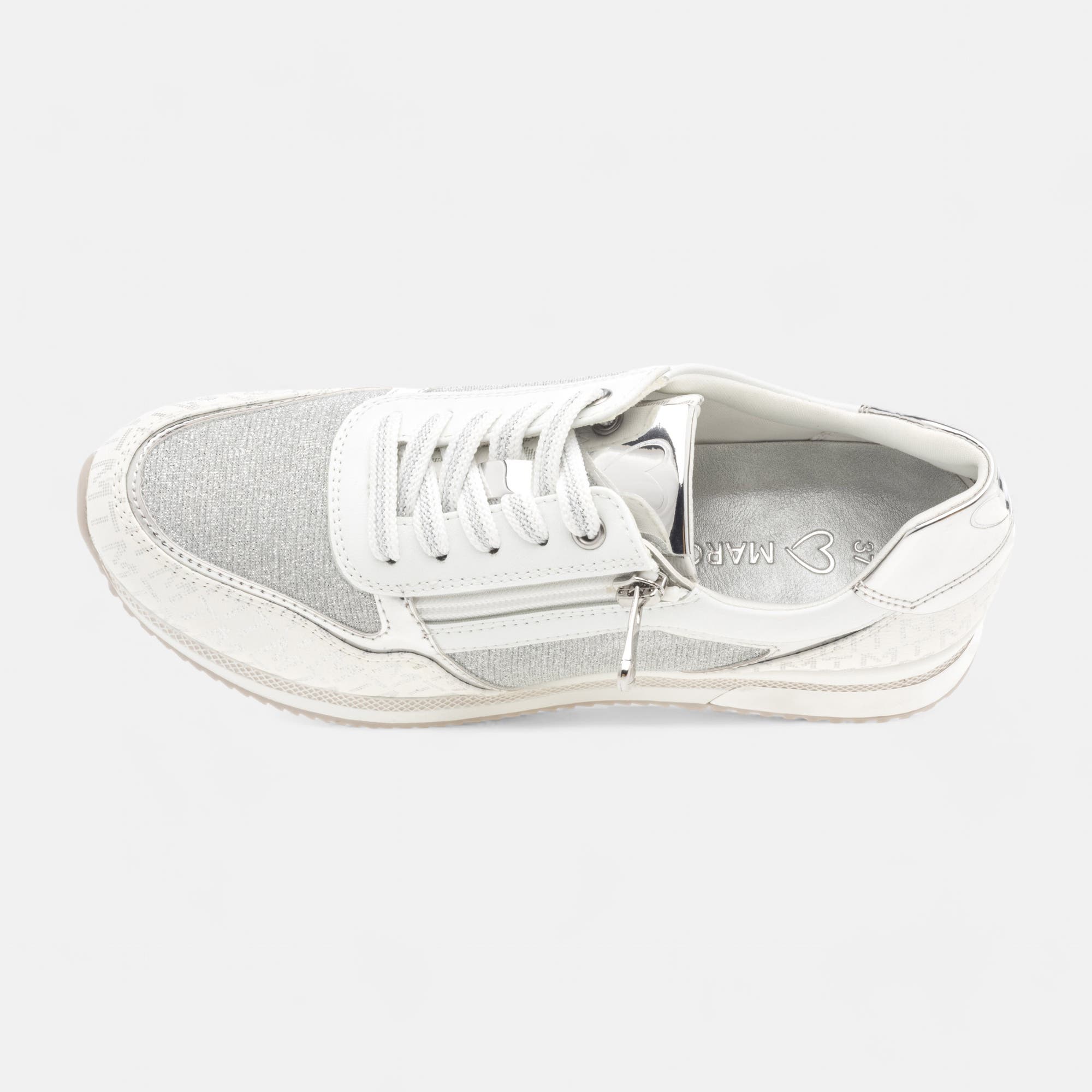 Baskets basses Femme argent
