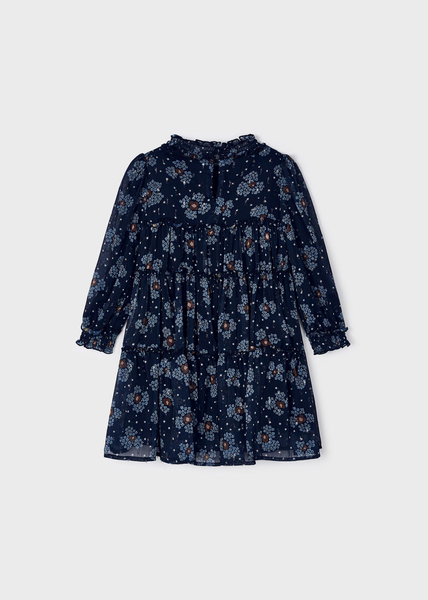 Vestido de chiffon estampado para meninas