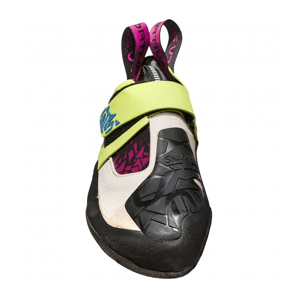 La Sportiva SKWAMA - Chaussons escalade Femme apple green/cobalt blue