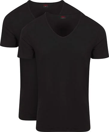 Levi's T-Shirt V-Hals Zwart 2-Pack 905056001-884 kopen