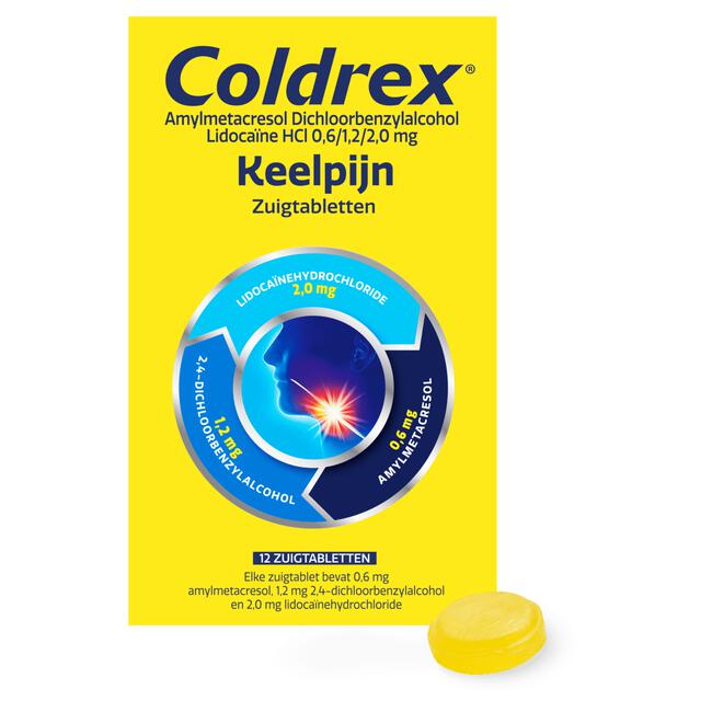 Coldrex Keelpastilles 12 Stuks
