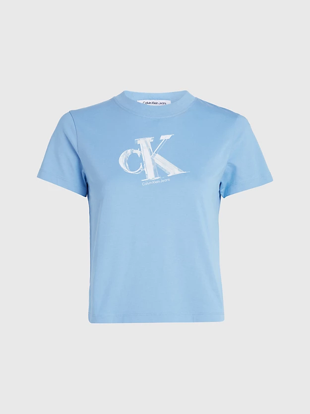 Camiseta curta com monograma