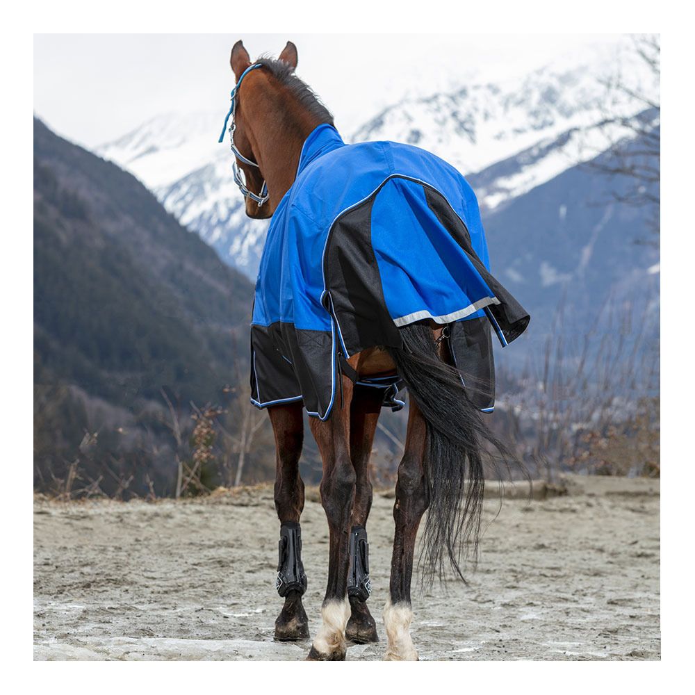 Equitheme TYREX 1200D AISANCE 300G - Couverture de paddock bleu/nr