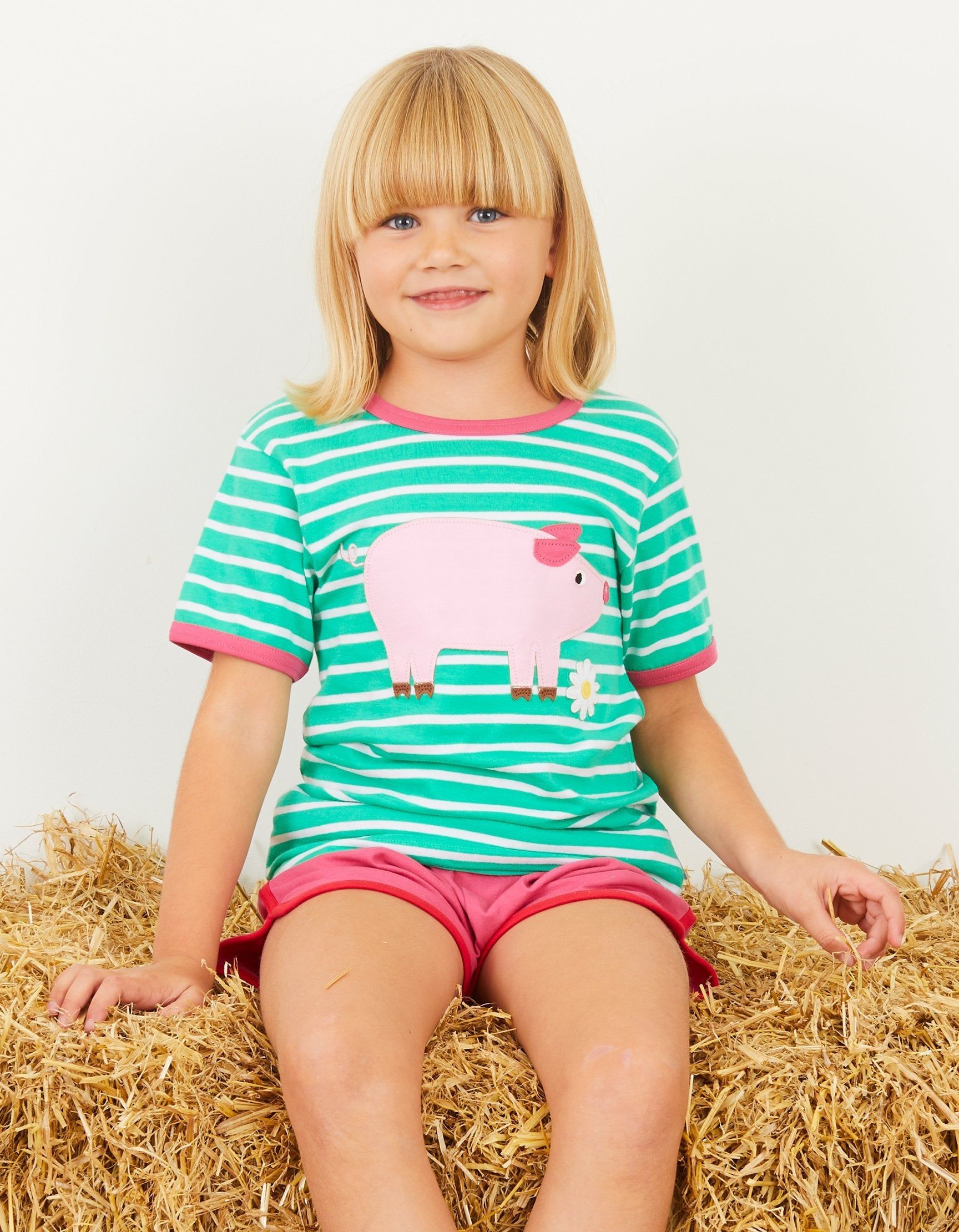 Toby Tiger T-Shirt mit Schweinchen Applikation
