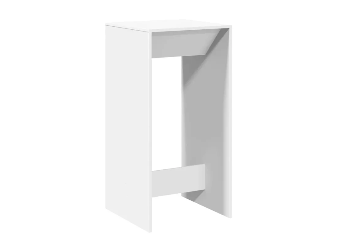 Table de bar blanc 51x50x103,5 cm bois d'ingénierie