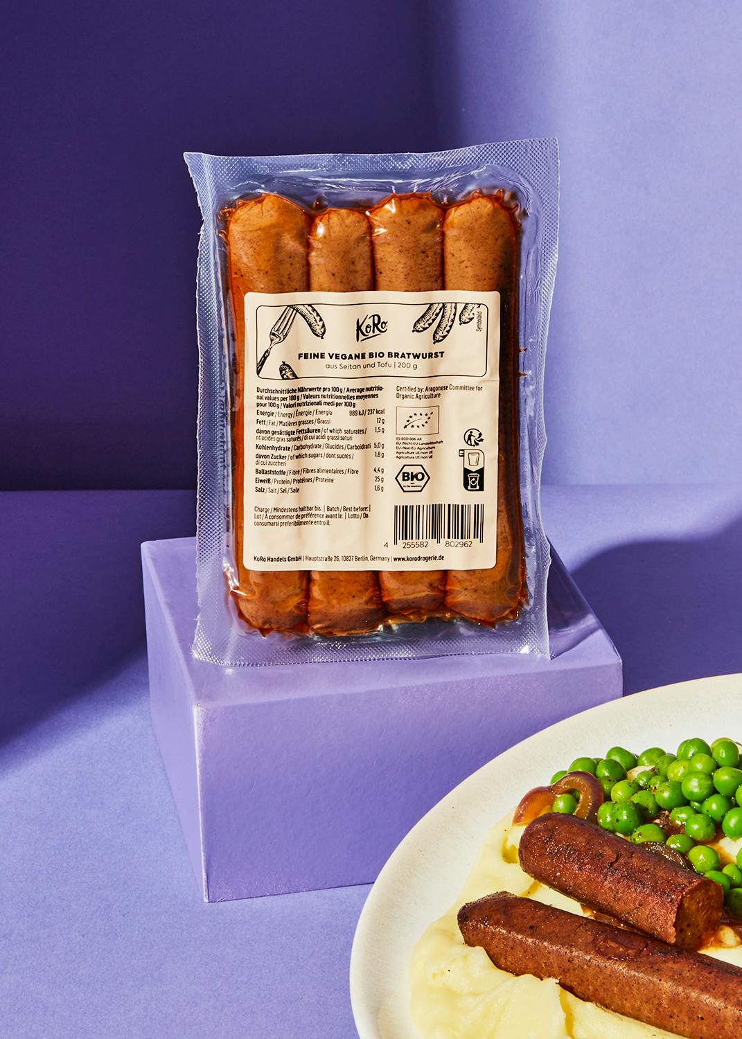 Feine vegane Bio Bratwurst 200 g