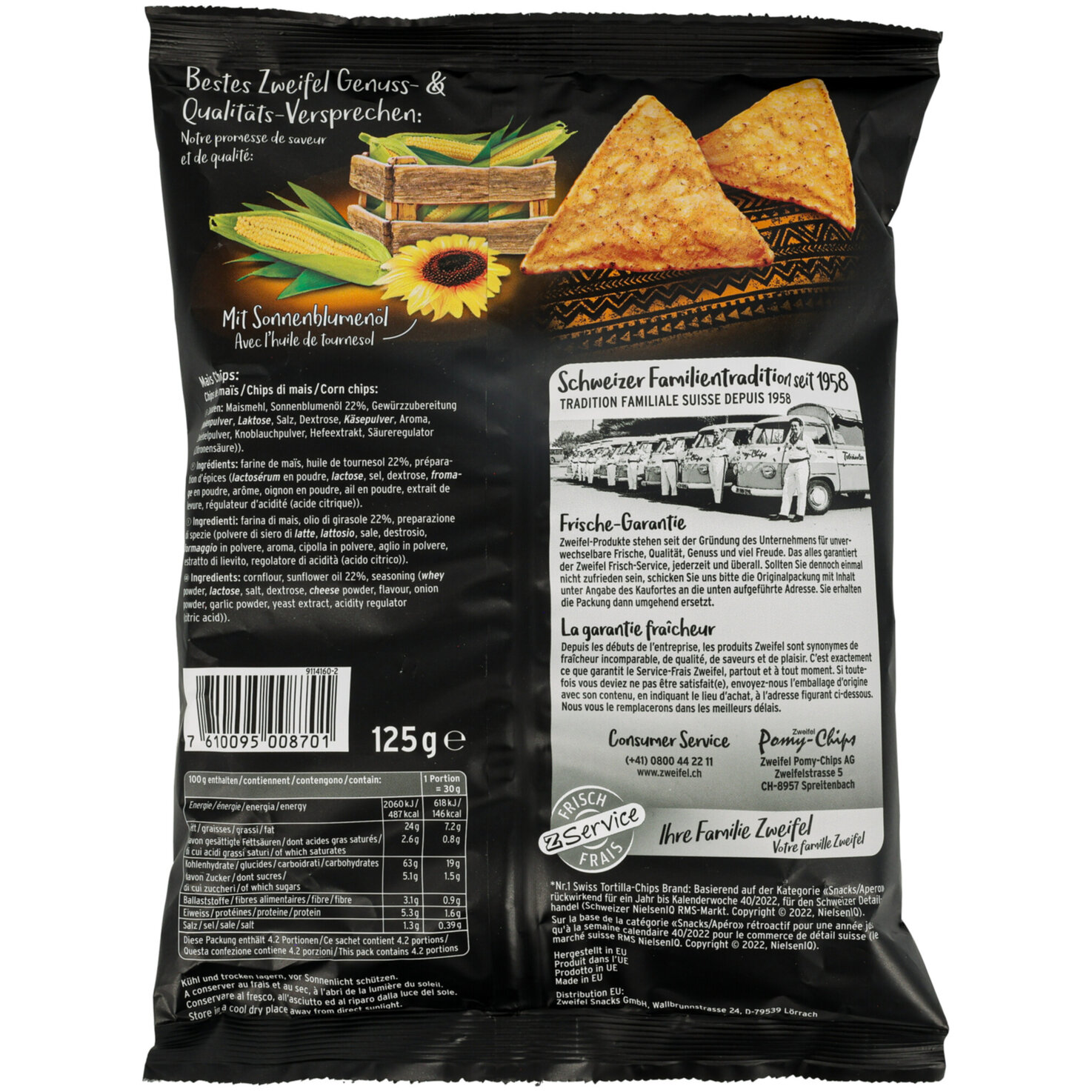 Zweifel Corn Chips Nacho Cheese