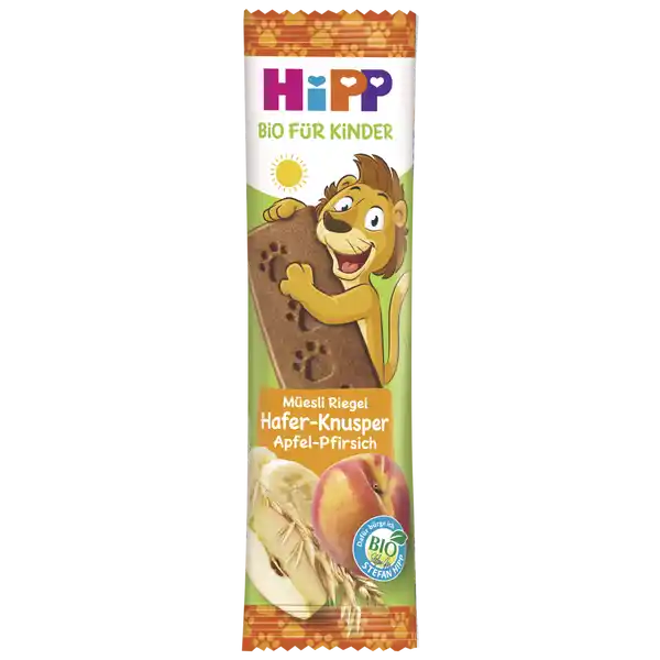 Bio Müesli Riegel Hafer-Knusper Apfel-Pfirsich