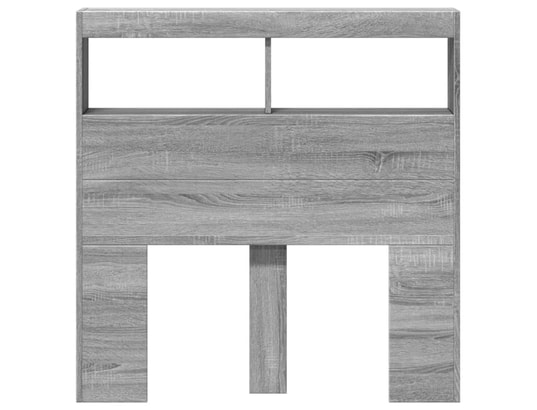 VIDAXL - Armoire tête de lit avec led sonoma gris 100x17x102 cm