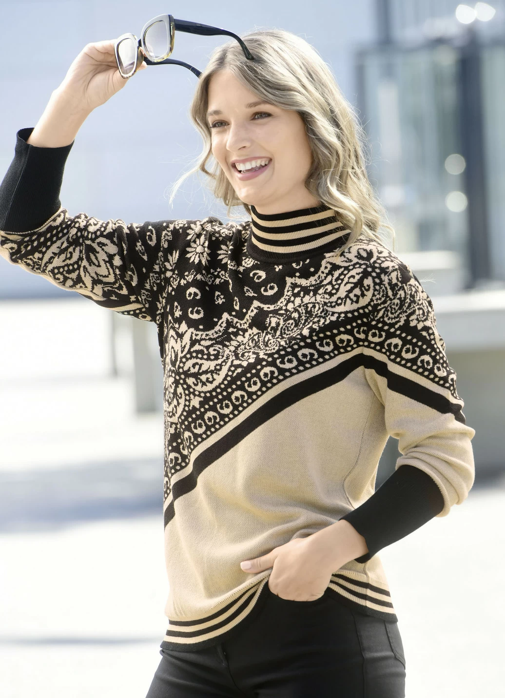Pullover in Jacquard-Dessin