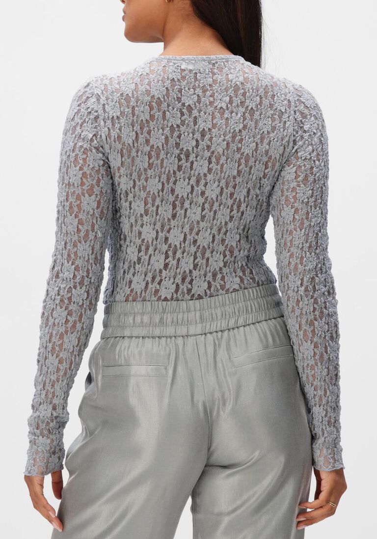 lichtgrijze aimee the label top annie lace longsleeve
