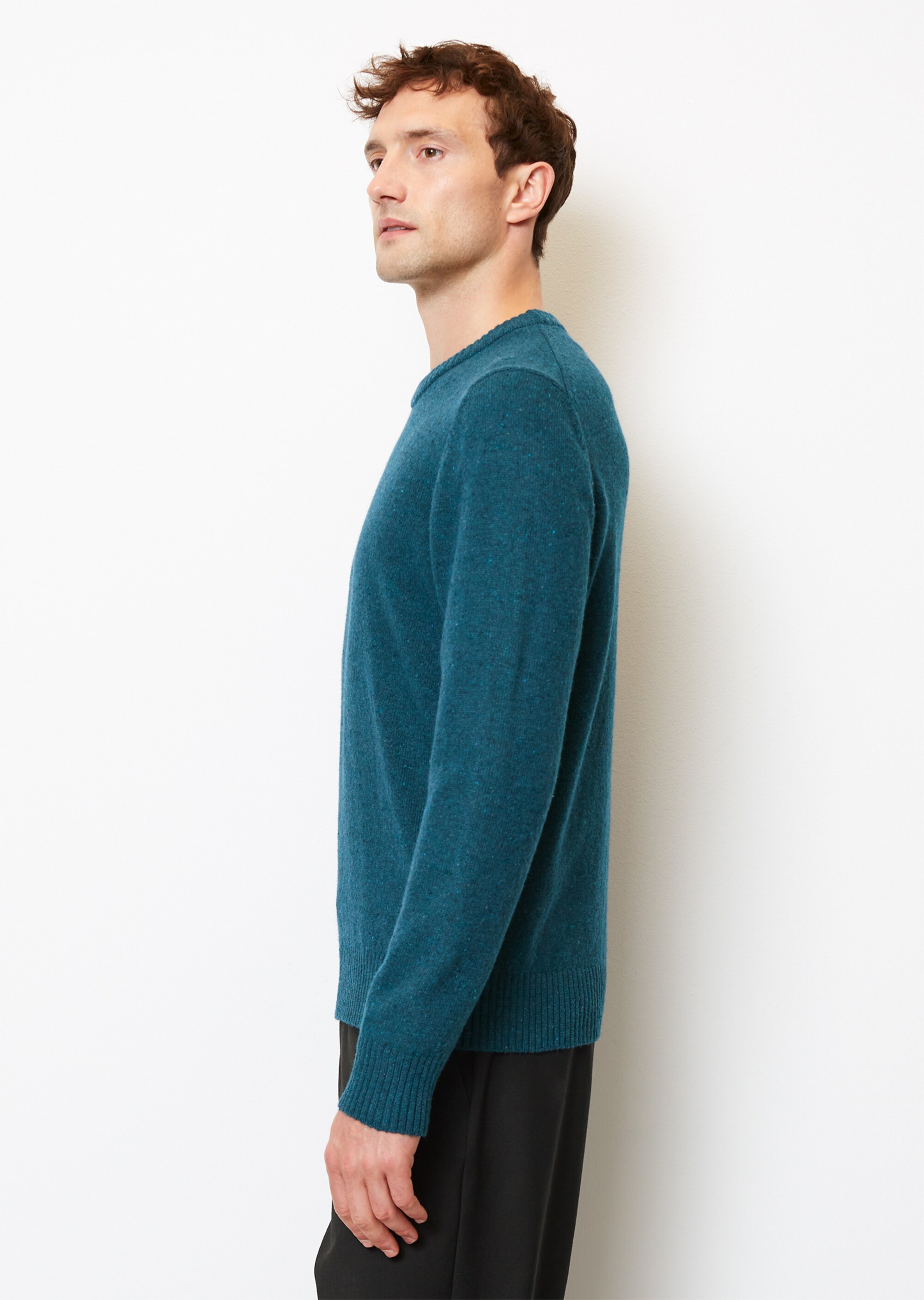 Pullover regular aus gesprenkeltem Tweedgarn
