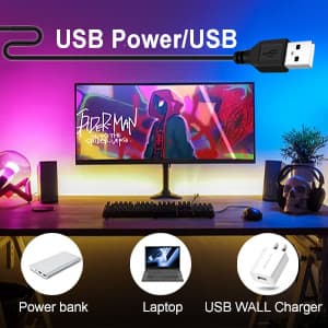 Smarte USB LED Strip Lights Music Sync APP-kontroll  3 m