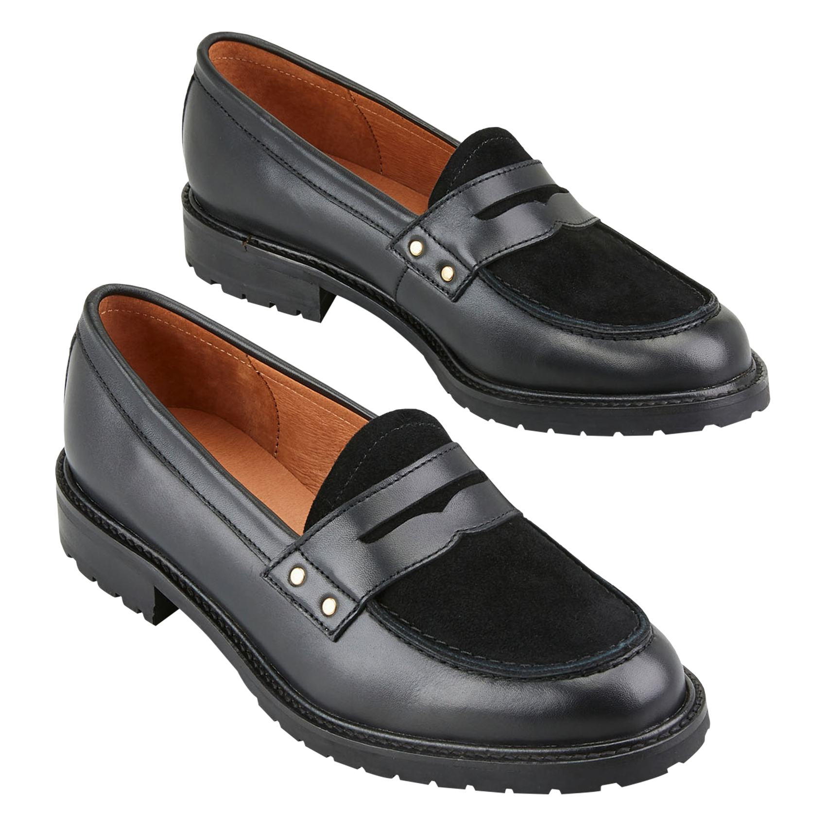 VALOLA - Mocassins bi-matière | Noir