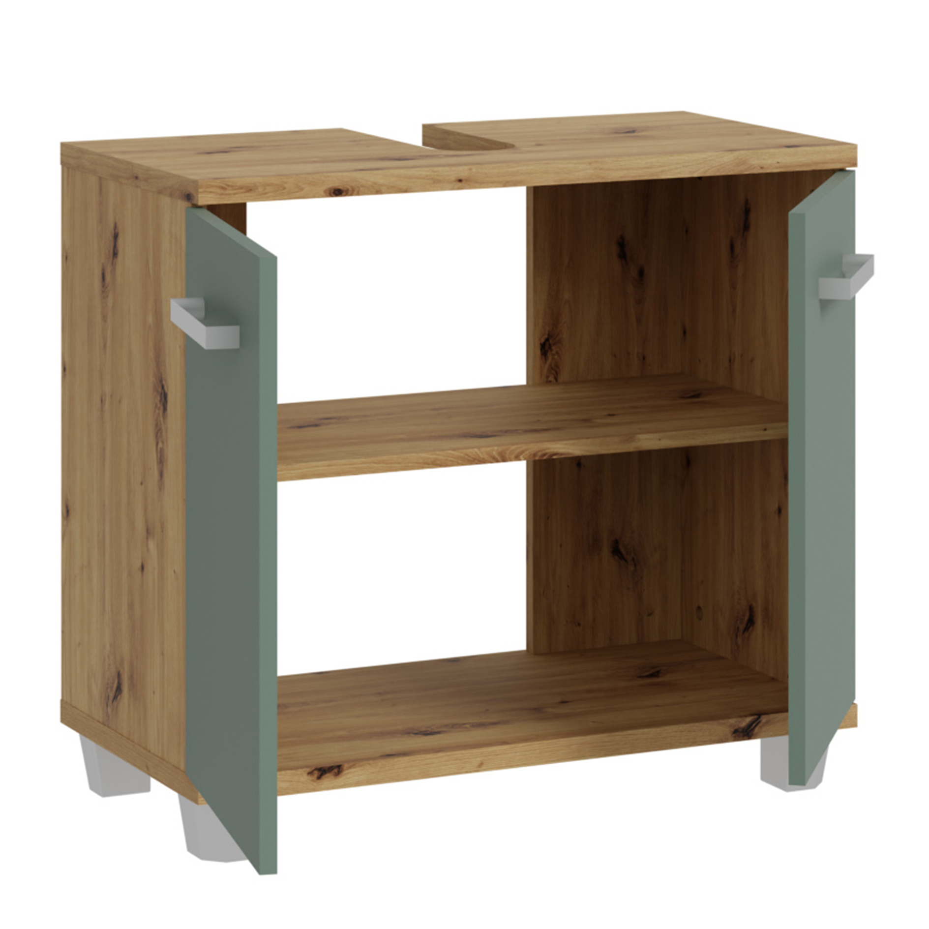 Waschbeckenunterschrank - Artisan Eiche - salbei - 69 cm