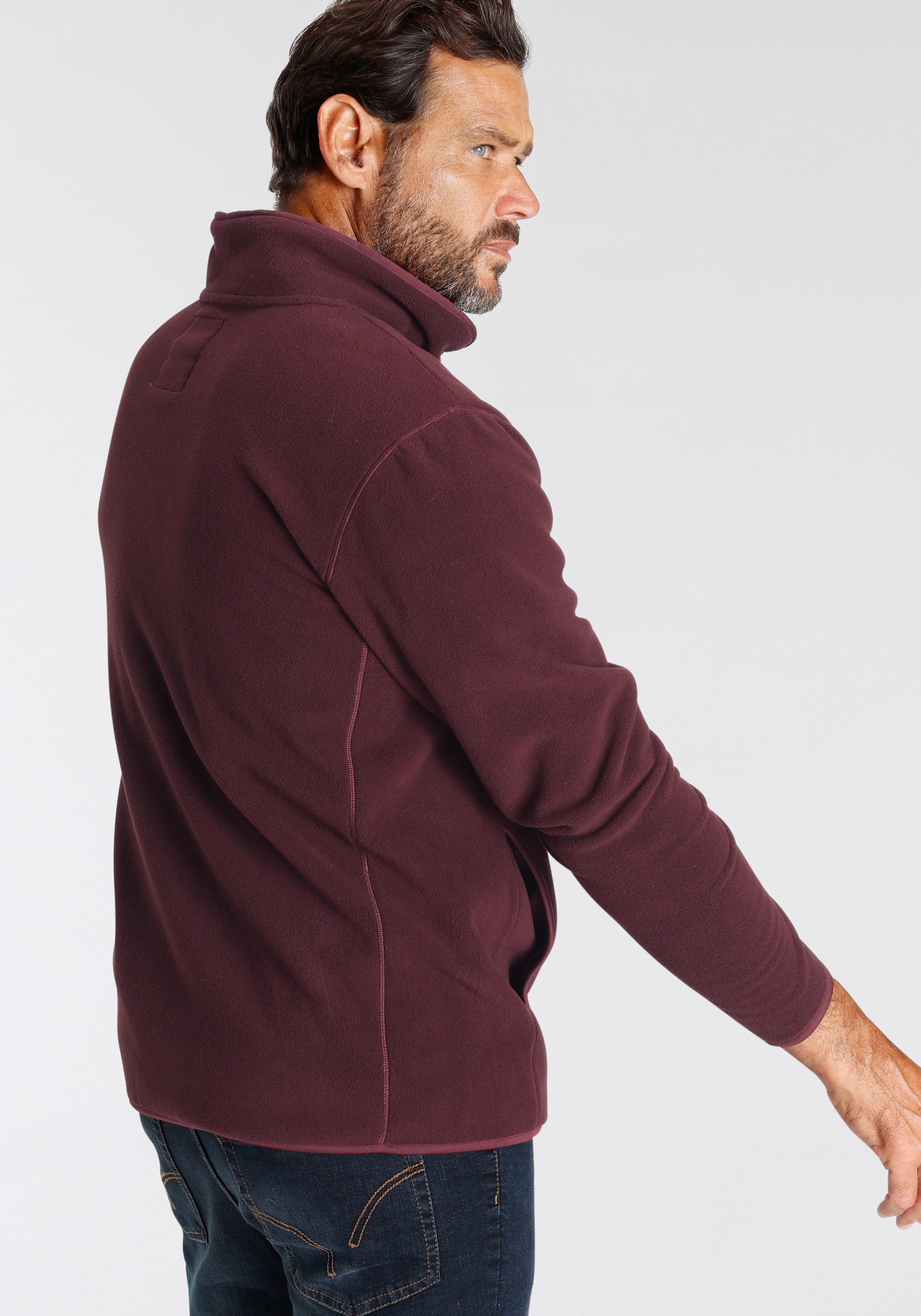 Man's World Fleecejacke für die Übergangszeit,  aus Fleece,  casual Look,  schnelltrocknend