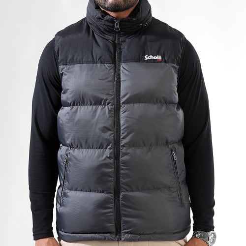 Doudoune Capuche Sans Manches Utahv Gris Anthracite