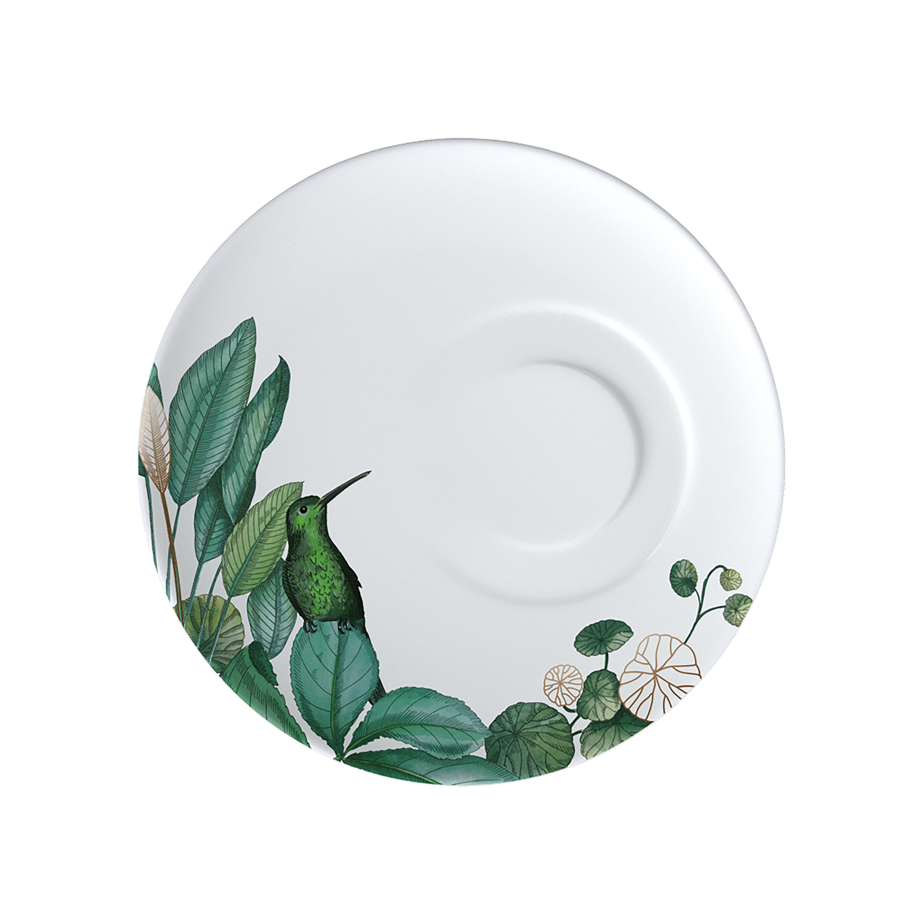 Avarua Coffee cup saucer Multi-colored, 7.3'', Premium Bone Porcelain