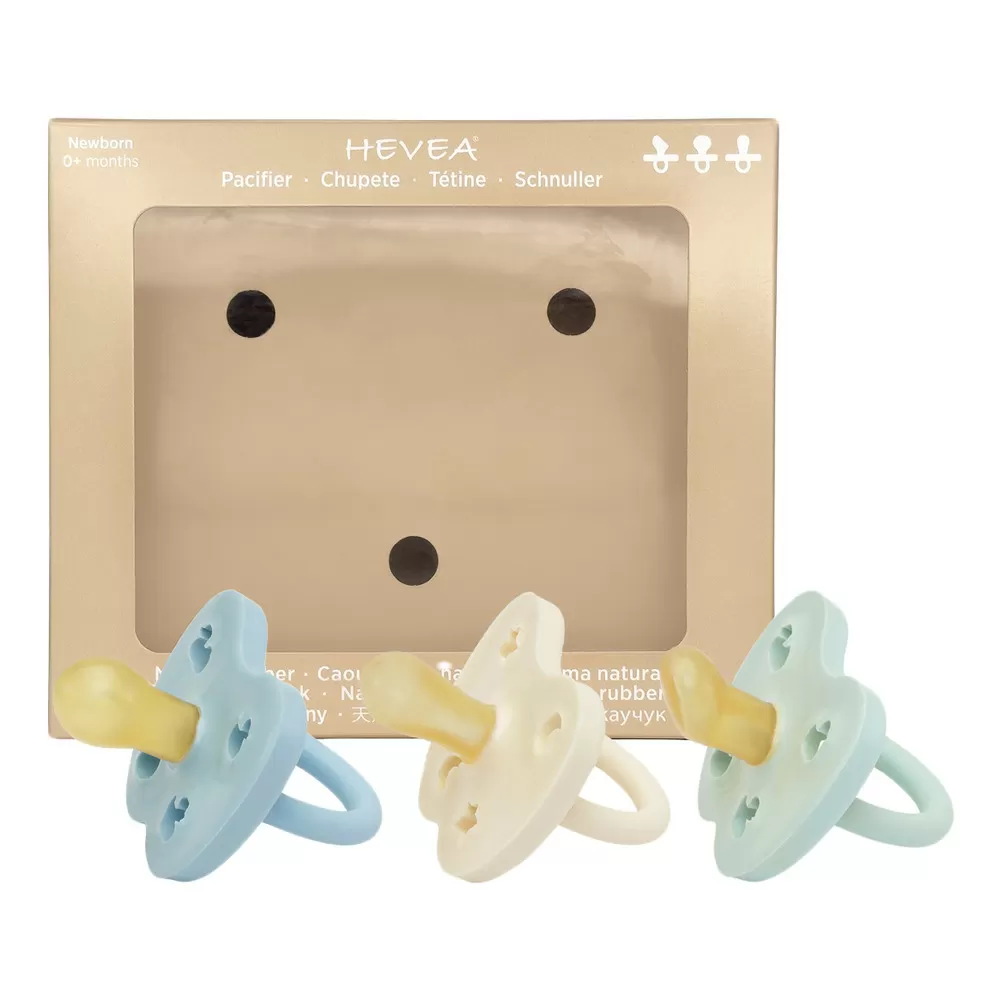 Hevea sut, Trial Trio-Pack, Newborn 0  mdr, Mellow Mint, Milky White & Baby Blue - 3 stk.