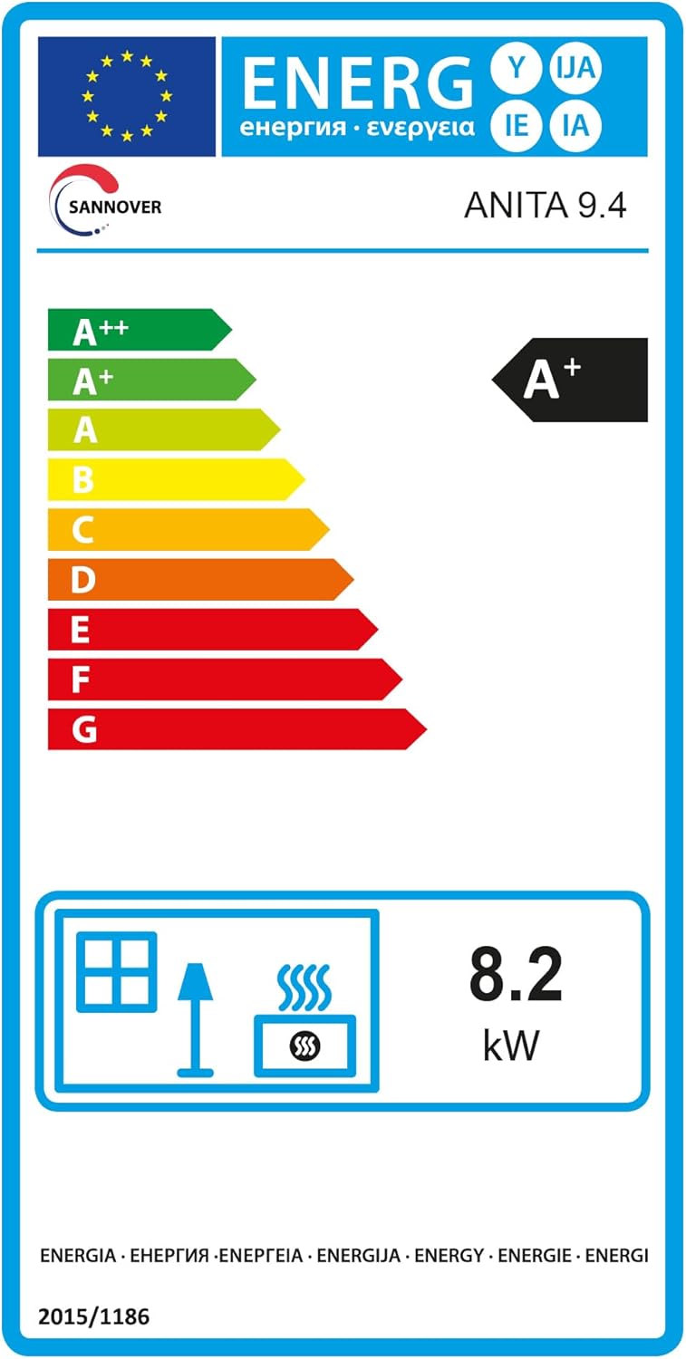 Anita Luft-Pelletofen 7,6 kW schwarz Sannover