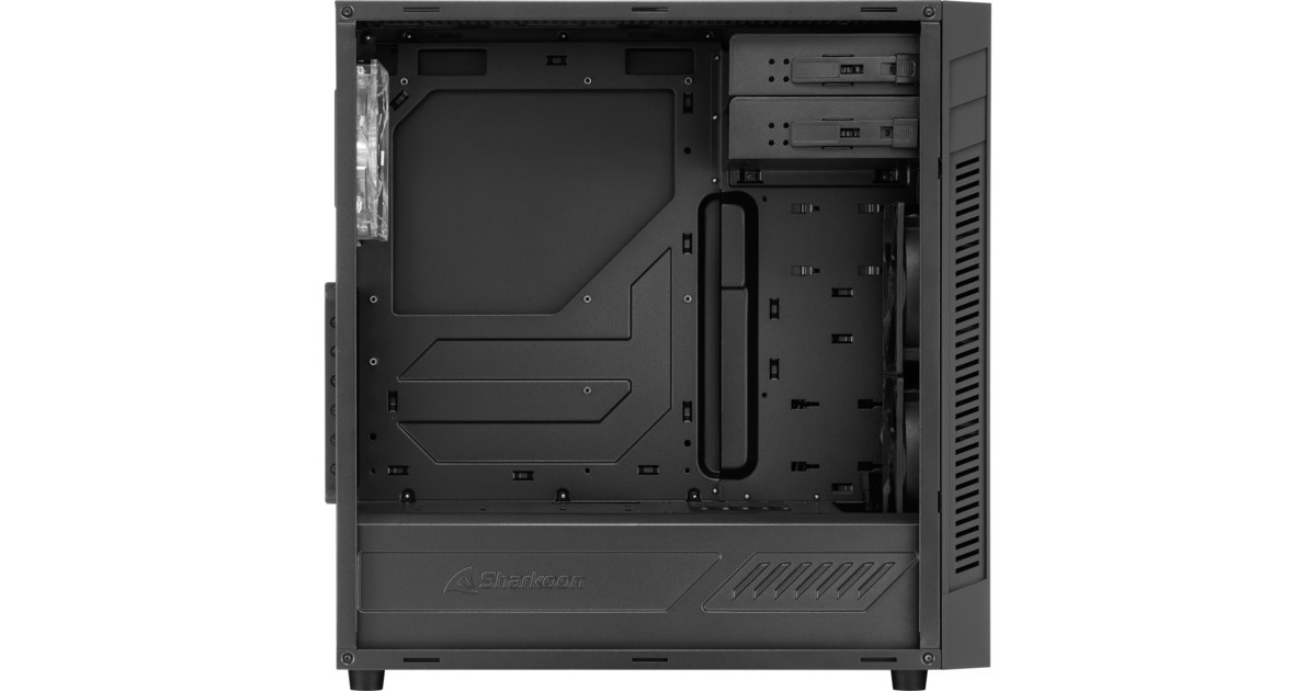 SharkoonS25-W midi tower behuizing  (Zwart | 2x USB-A | Window)
