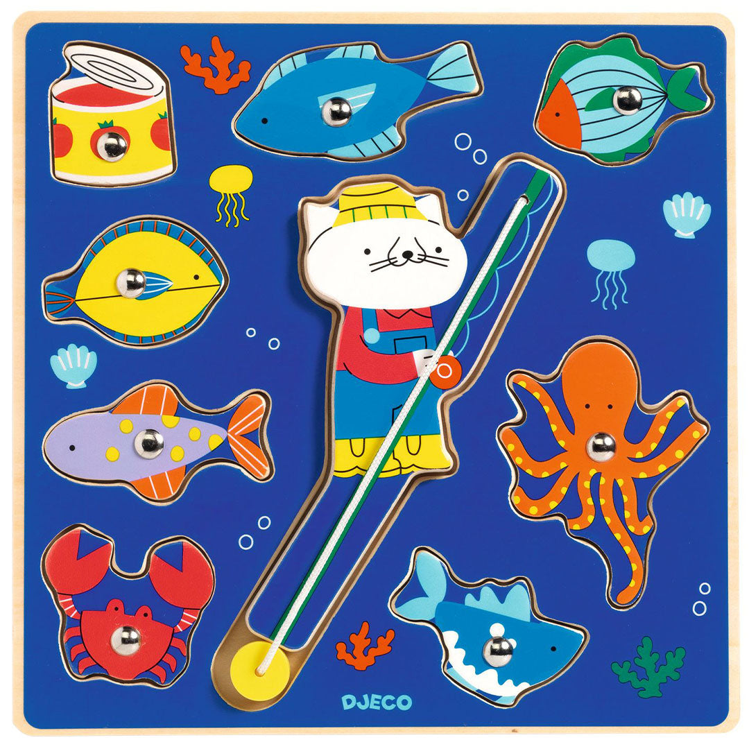 djeco magnetische puzzel puzz & fish - 9st