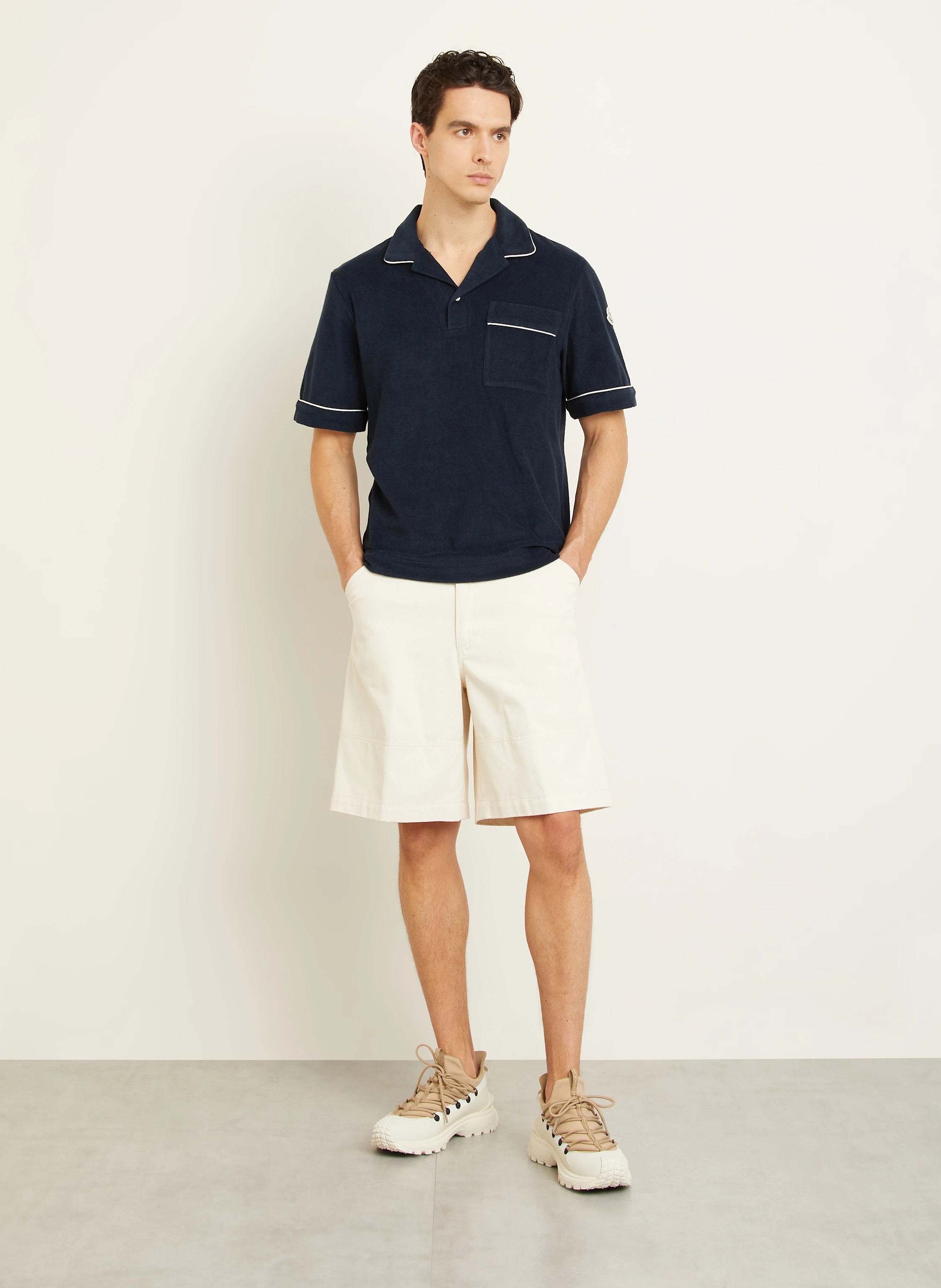 MONCLER Frottee-Poloshirt Loose Fit