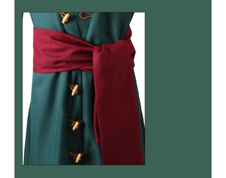 Bloomsoon - One Piece Roronoa Zoro Cosplay Kostuumset / Pruik