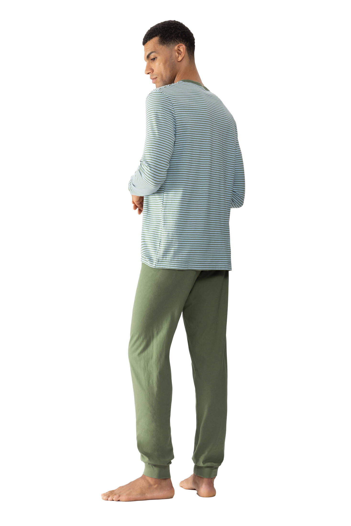 mey| Herren Schlafanzug Serie Micro Stripes