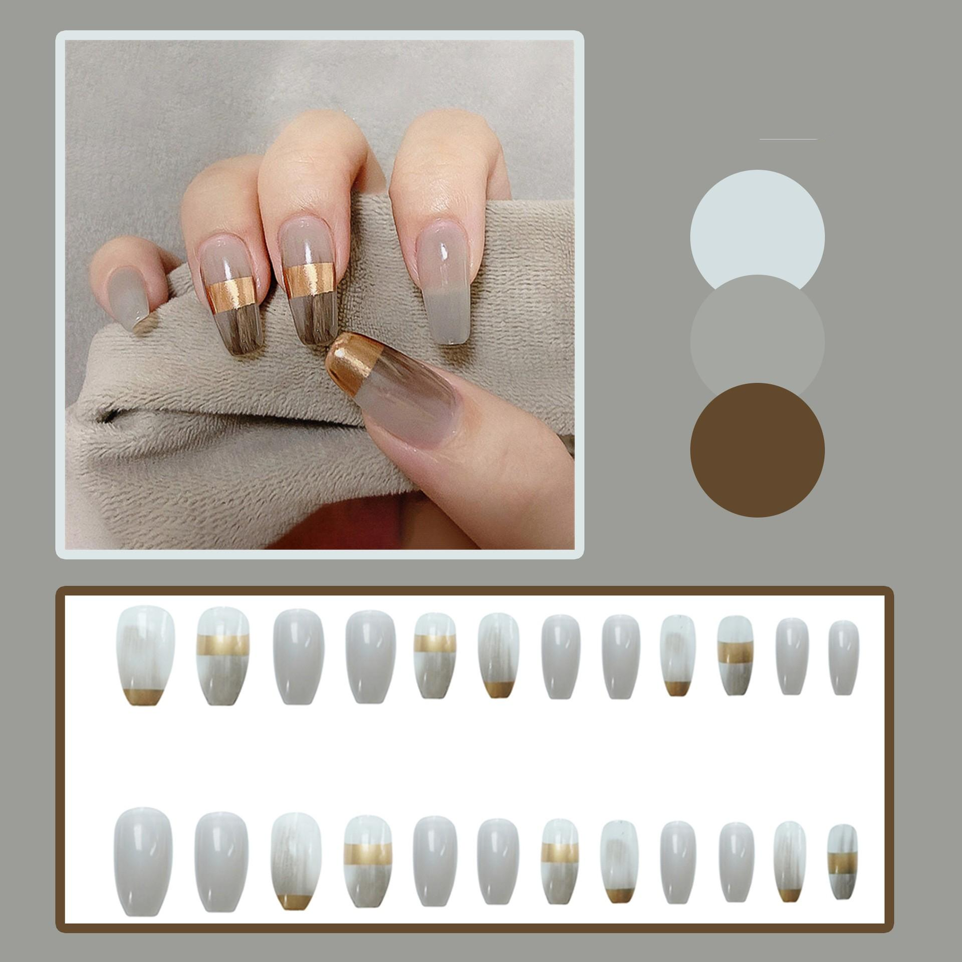 (24er Set) Finger Kunstnägel Press On Nails für die Maniküre - Style 6