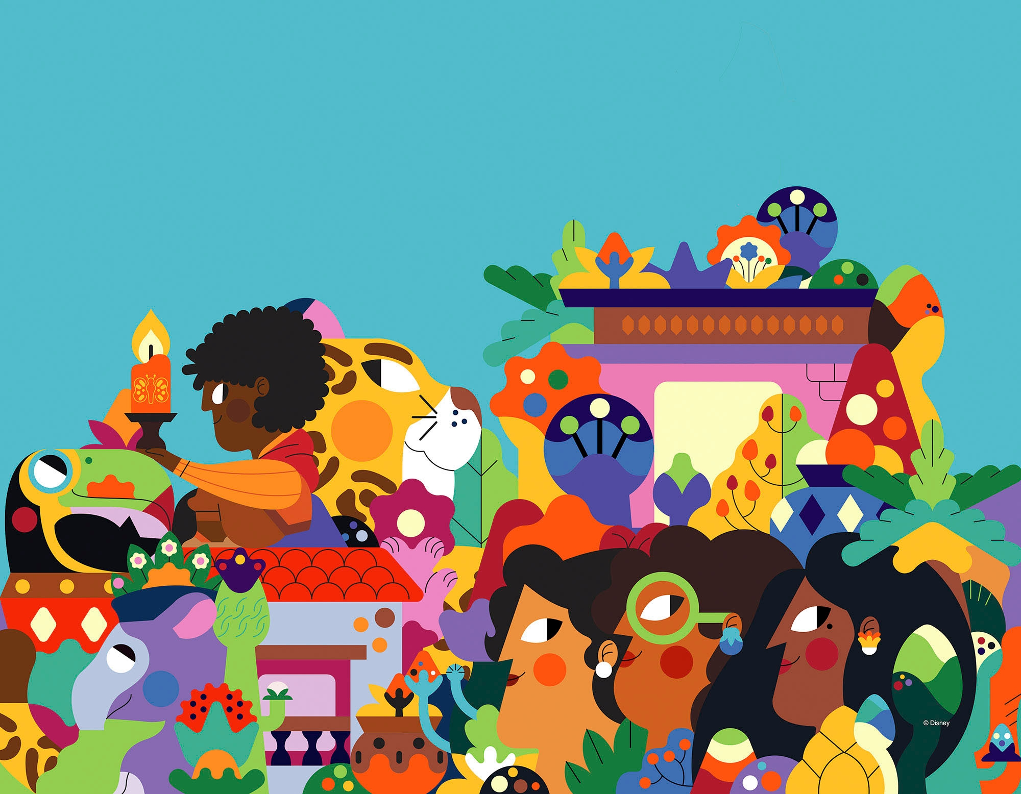 Komar Leinwandbild »Encanto Colours of Columbia - Grösse 30 x 40 cm« Disney 30 x 40 cm (Breite x Höhe), 1 Stk. tlg. Keilrahmenbild mit Echtholzrahmen, Kinderzimmer