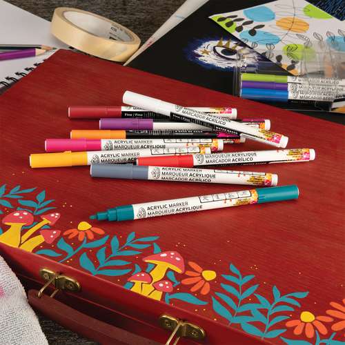 Royal & Langnickel® ACRYLIC MARKER – 12er Set Jewel, Fine Tip