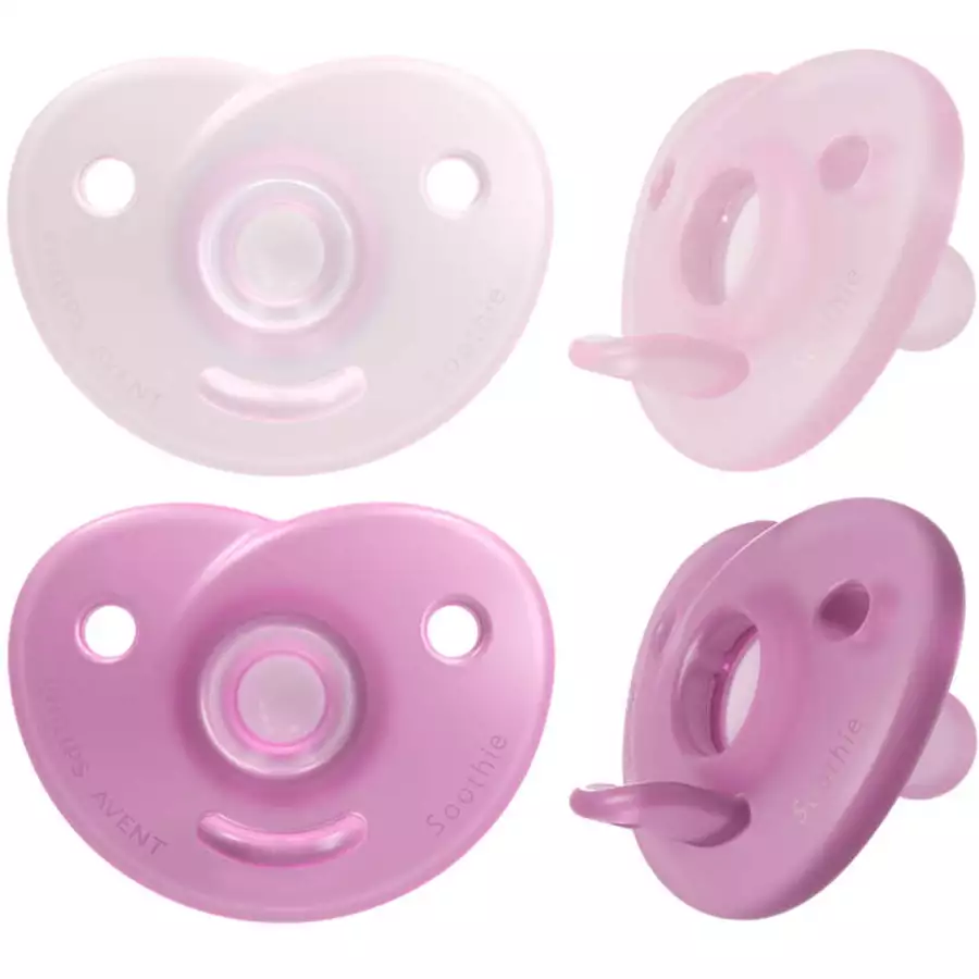 Philips Avent Schnuller Soothie SCF09922 0-6m in rosa inklusive Stericase, 2 Stück