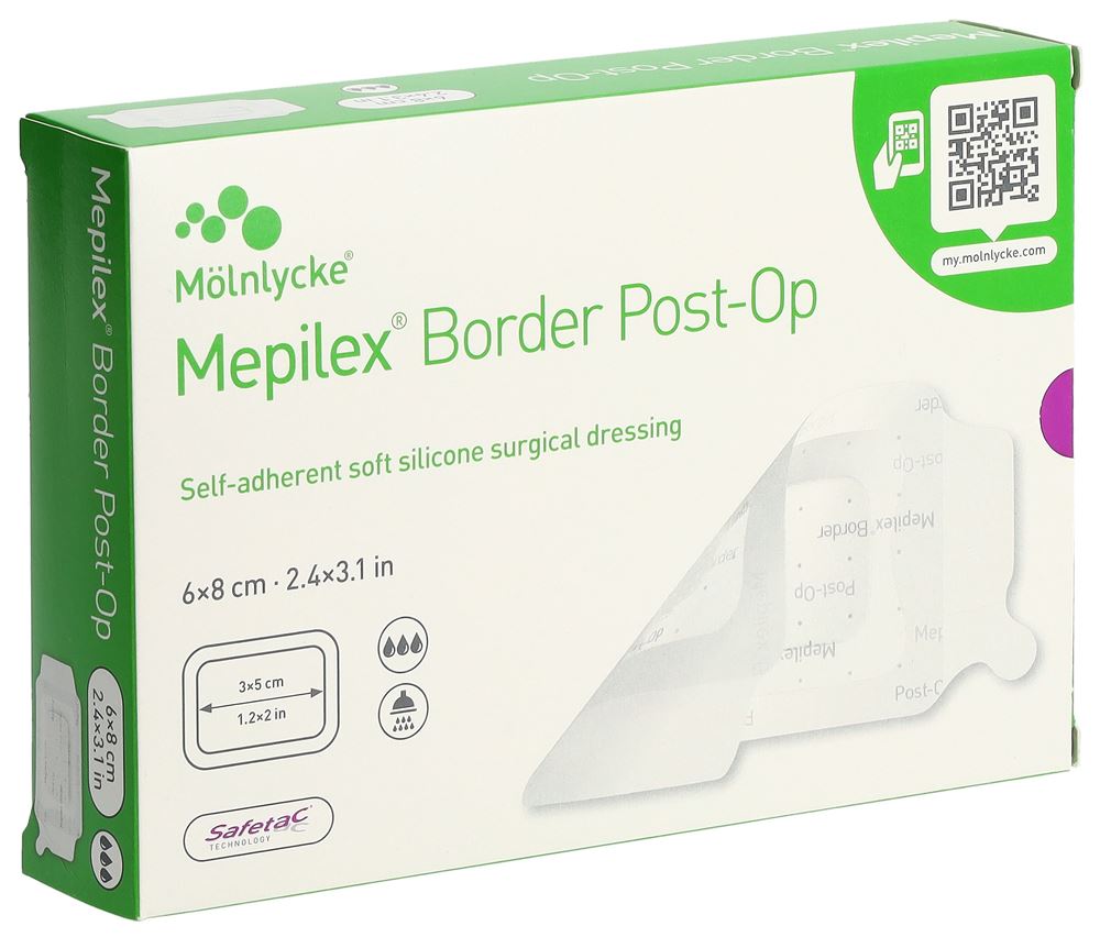 MEPILEX Border Post OP<br>10 Stück, 6x8cm, (neu)