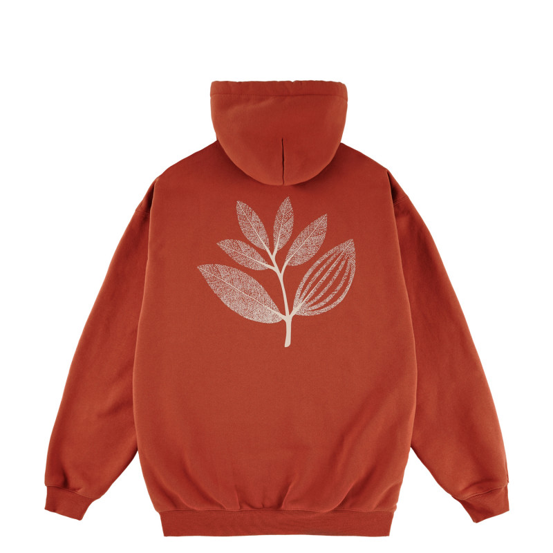 SWEAT À CAPUCHE ZIPPÉ À MOTIFS BOTANIQUES - ORANGE