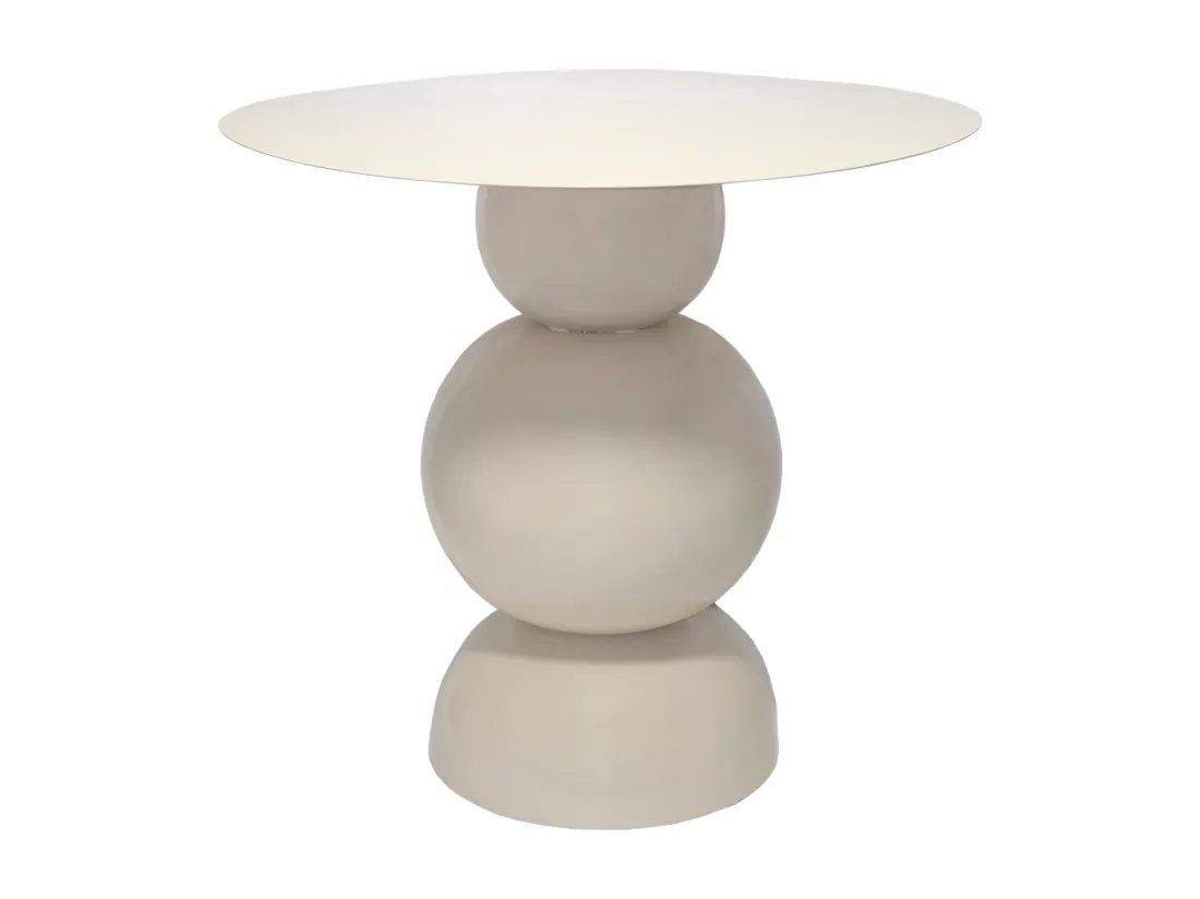 Table d'appoint en métal - Crème - JESINA