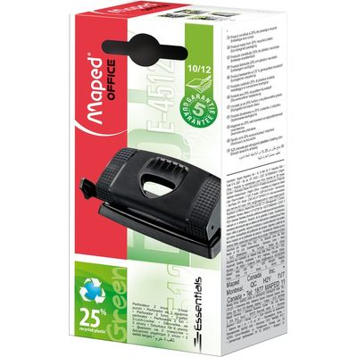 Maped Essentials Green - Perforateur recyclé - 12 feuilles - 2 trous