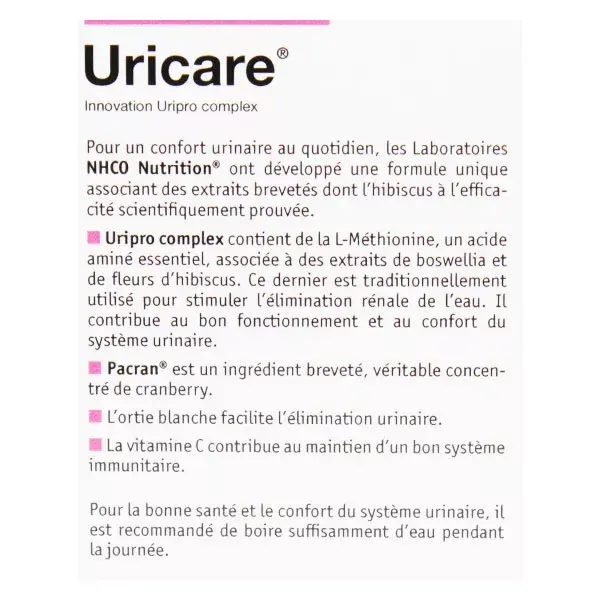 NHCO Uricare Conforto para o Sistema Urinário 84 cápsulas