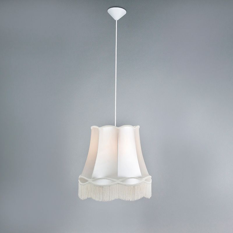 Set van 4 retro hanglampen crème 45 cm - Granny