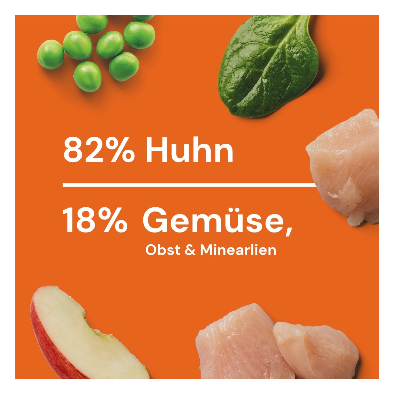Nutriment Komfort-BARF Menü Huhn, Spinat & Erbsen 6x1 kg
