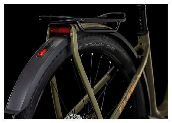 VTC Électrique Cube Kathmandu Hybrid Pro 800 Easy Entry Shimano Cues 11V 800 Wh 700 mm Vert Dusty Olive 2025