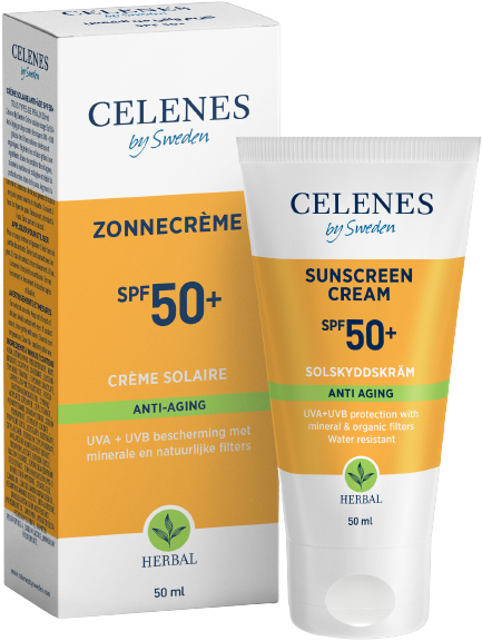 Celenes Herbal Zonnecrème SPF50+ Anti-Aging 50ml
