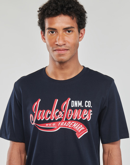 Jack & Jones - JJELOGO TEE SS O-NECK 2 COL AW23 SN - Marine