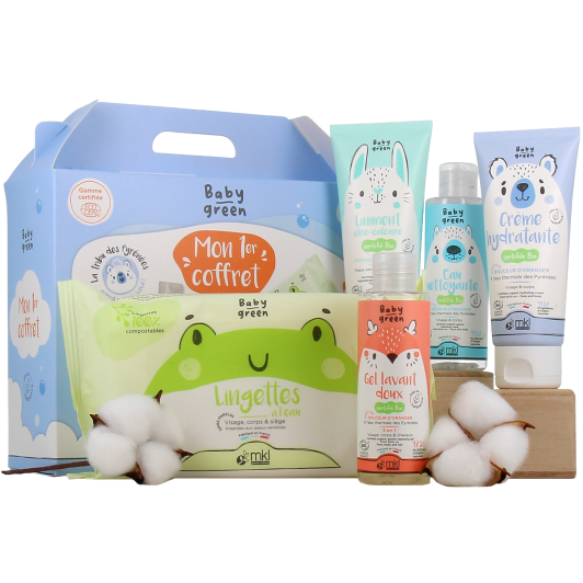 MKL Baby Green coffret produits bébé - Idée cadeau naissance
