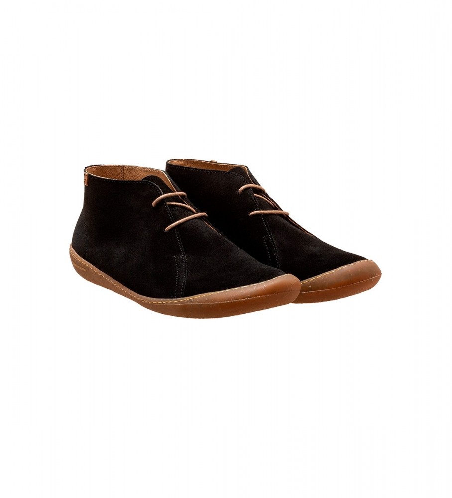 Sapatos de couro naturalista N5779 Pawikan preto