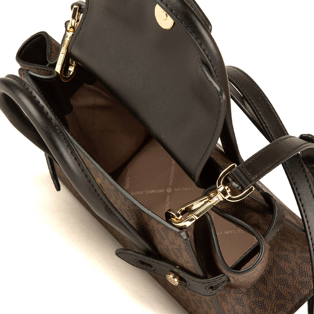 Michael Kors Sac à main Carmen marron/noir - 33.02x20.32x12.7 cm