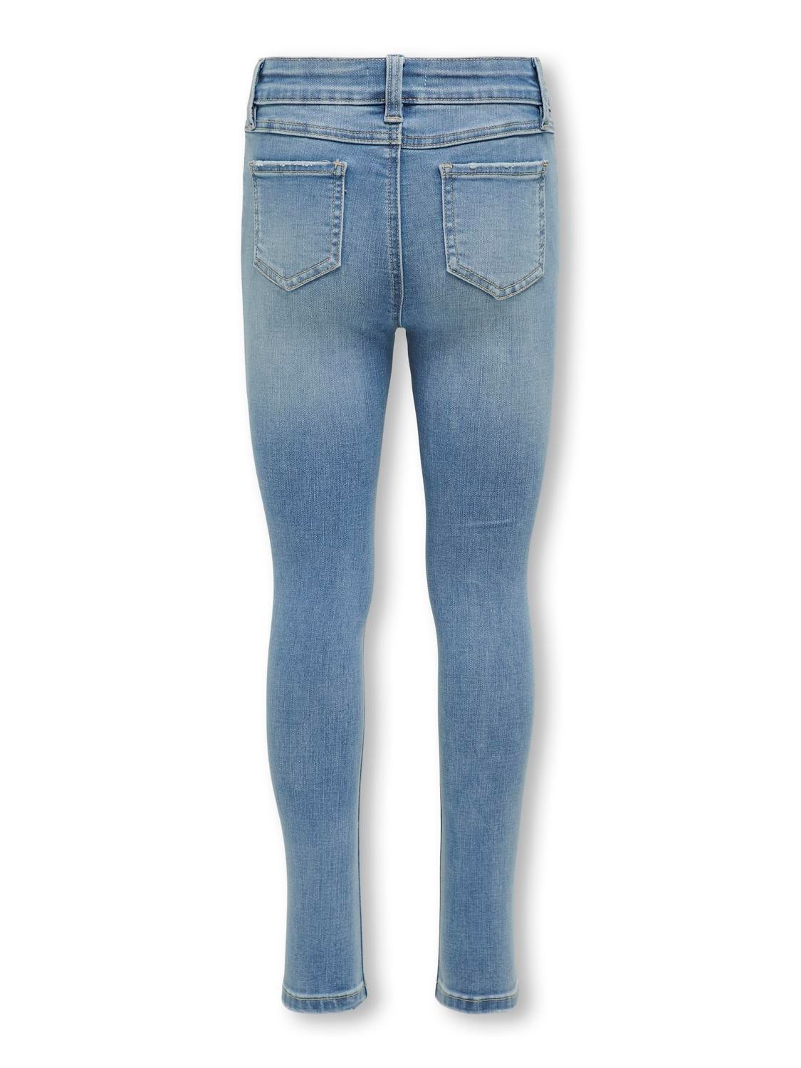 KOGROSE Hohe Taille Skinny Fit Jeans Light Blue Denim